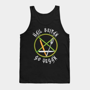 Hail Seitan Go Vegan Animal Rights Veganism Funny Metal Tank Top